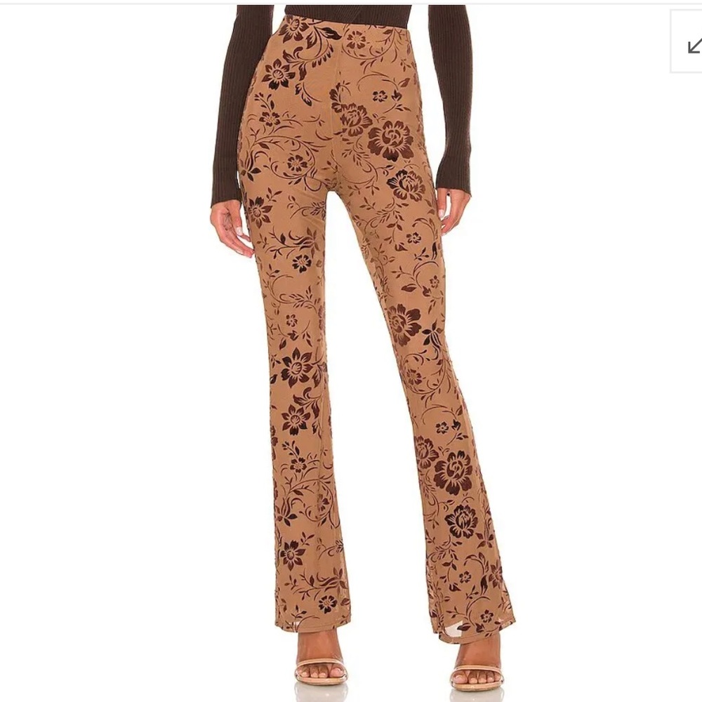 MAJORELLE Lars Floral Velvet Pants